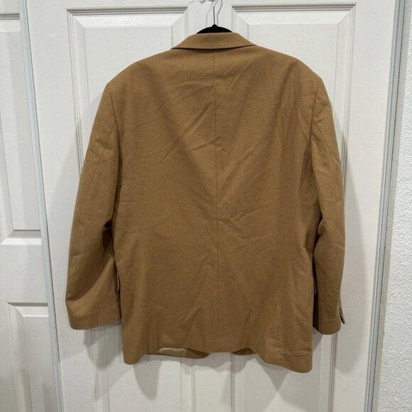 Oscar de la Renta Mens Brown Camel? Tan Sport Coat Blazer Jacket 44R - Picture 6 of 9